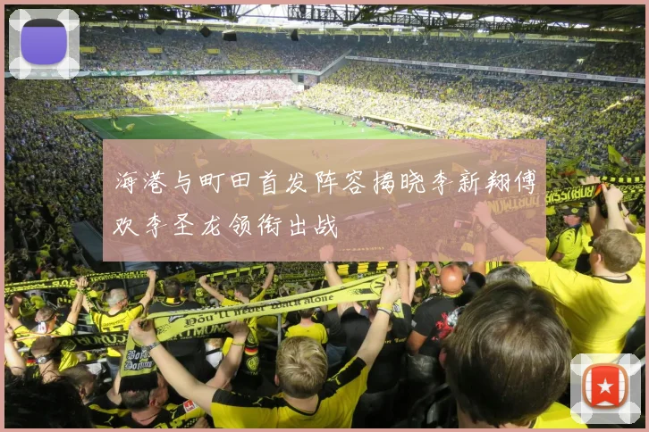 海港与町田首发阵容揭晓李新翔傅欢李圣龙领衔出战
